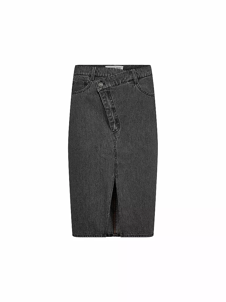 DESIGNERS REMIX | Jeansrock Midi MILES | Noir