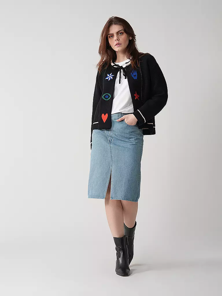 DESIGNERS REMIX | Jeansrock Midi MILES | Bleu