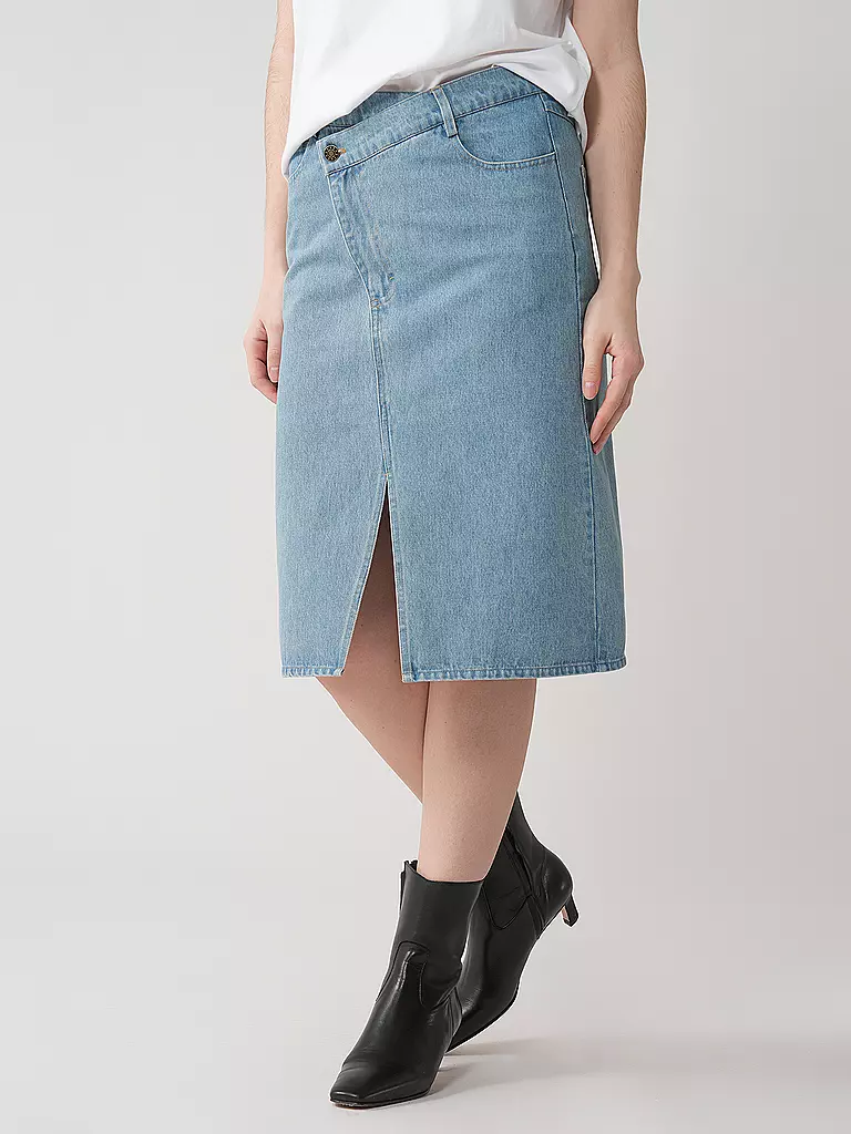 DESIGNERS REMIX | Jeansrock Midi MILES | Bleu