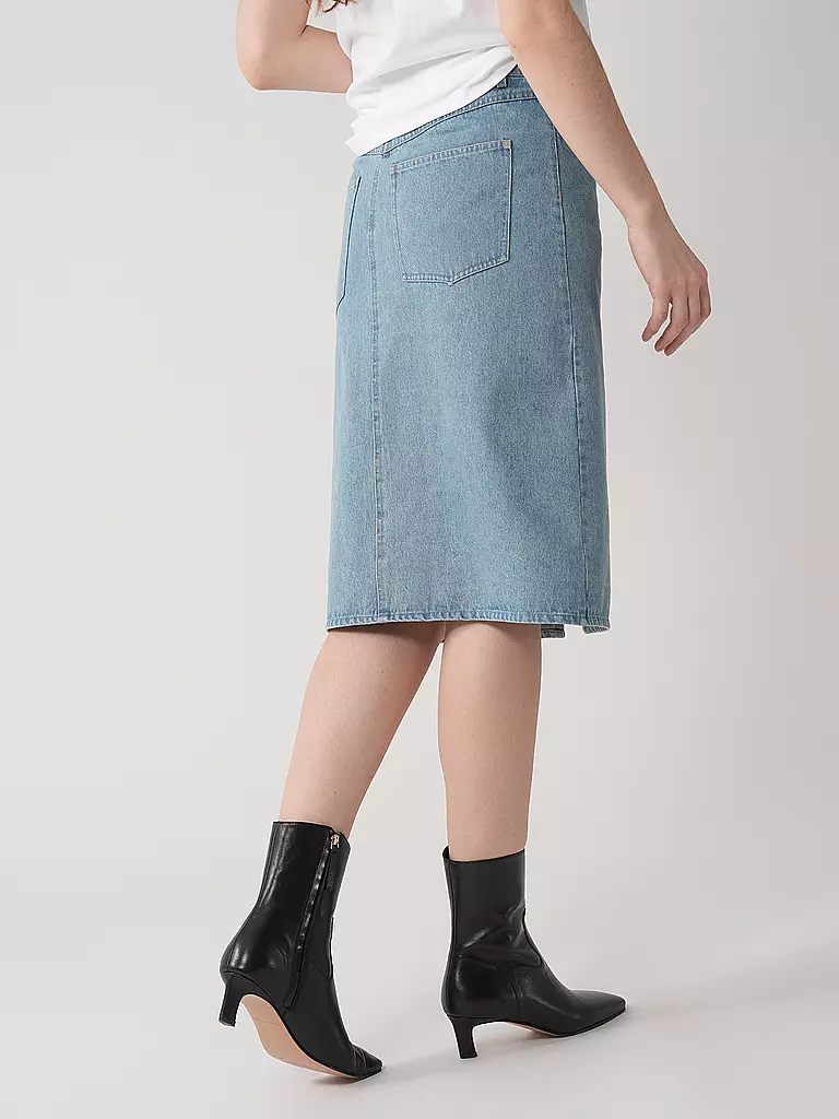 DESIGNERS REMIX | Jeansrock Midi MILES | Bleu