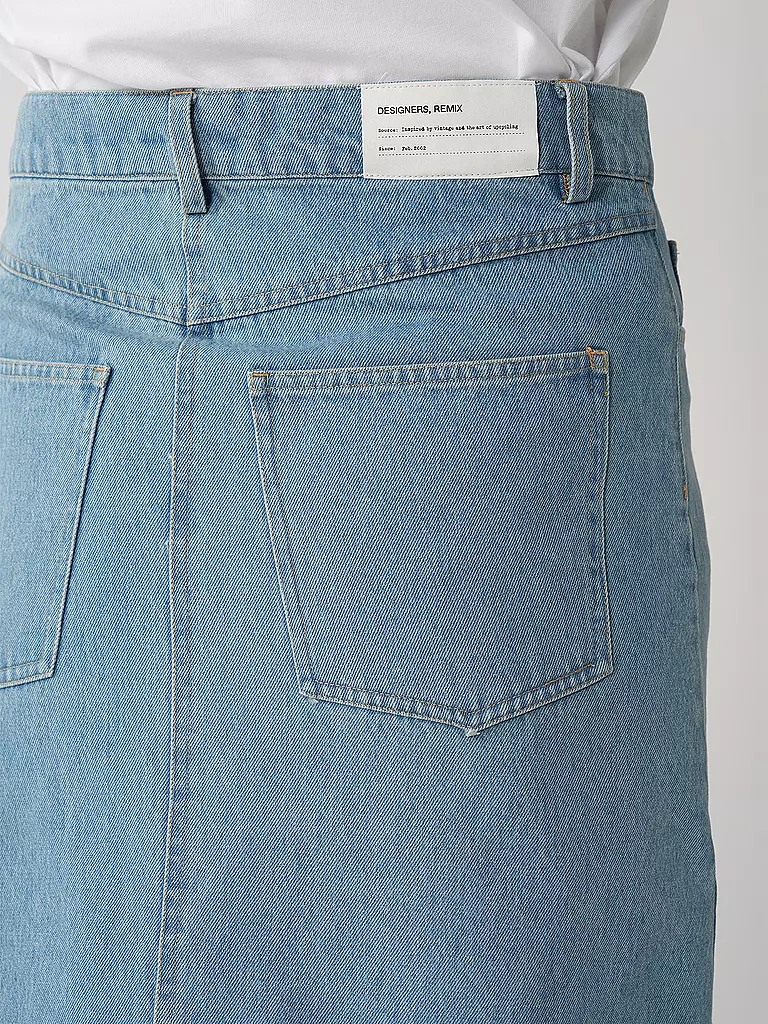 DESIGNERS REMIX | Jeansrock Midi MILES | Bleu