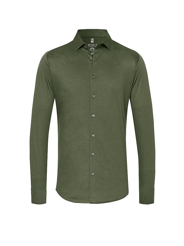 Chemise en jersey coupe slim olive M
