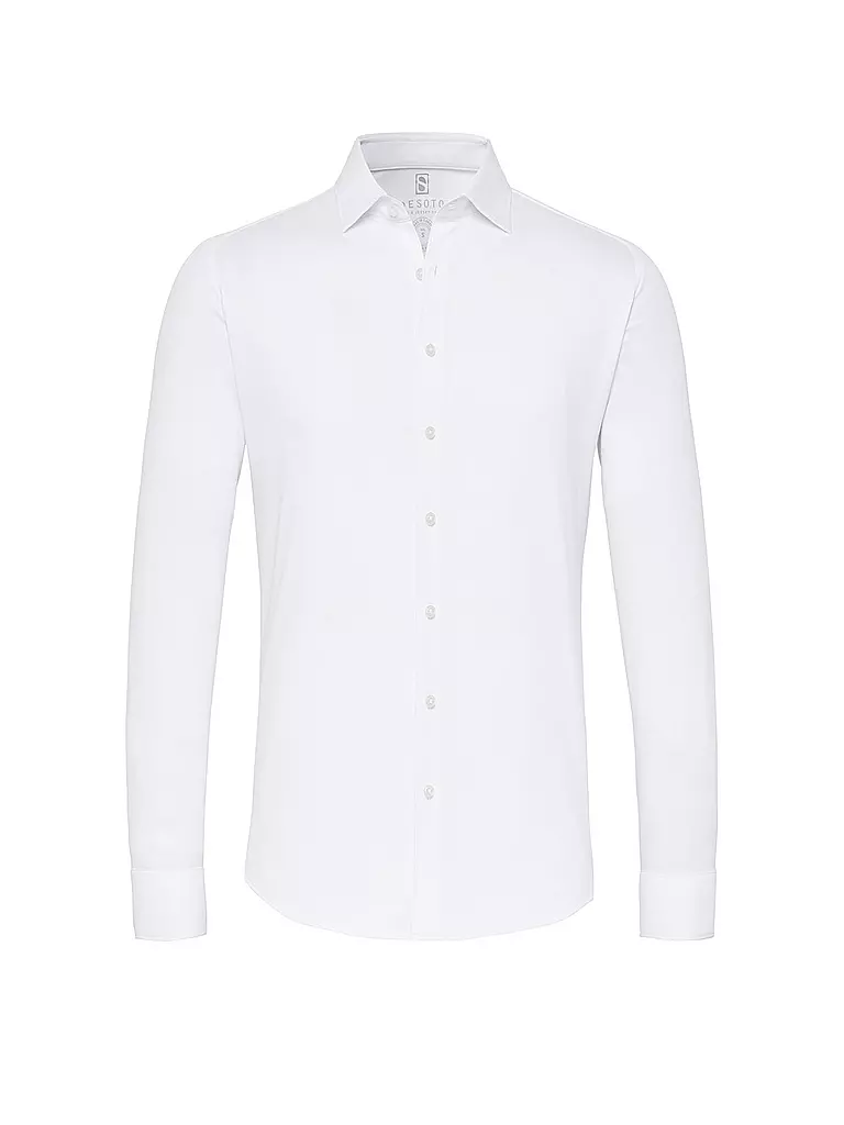 DESOTO | Chemise en jersey coupe slim | weiss