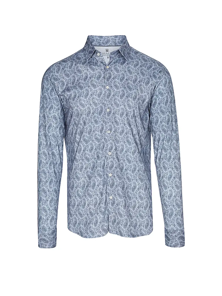 DESOTO | Chemise en jersey coupe slim | Bleu foncé