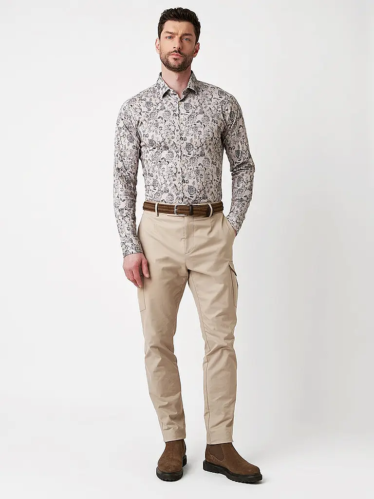 DESOTO | Chemise en jersey coupe slim | Beige
