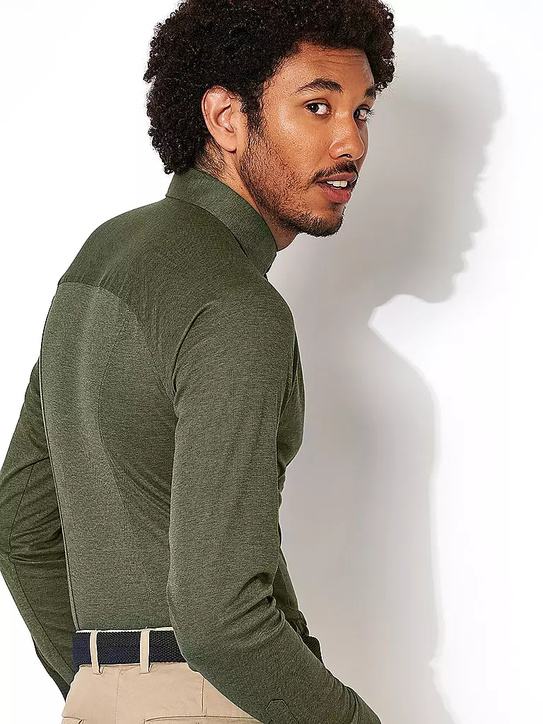 DESOTO | Chemise en jersey coupe slim | olive