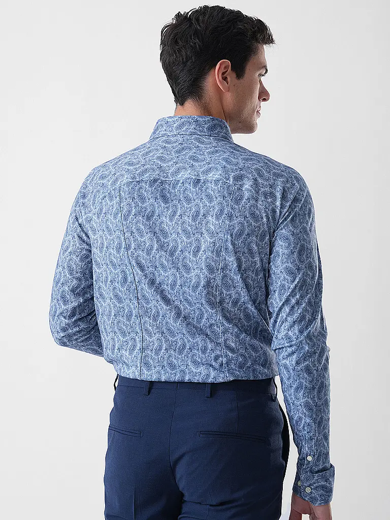 DESOTO | Chemise en jersey coupe slim | Bleu foncé