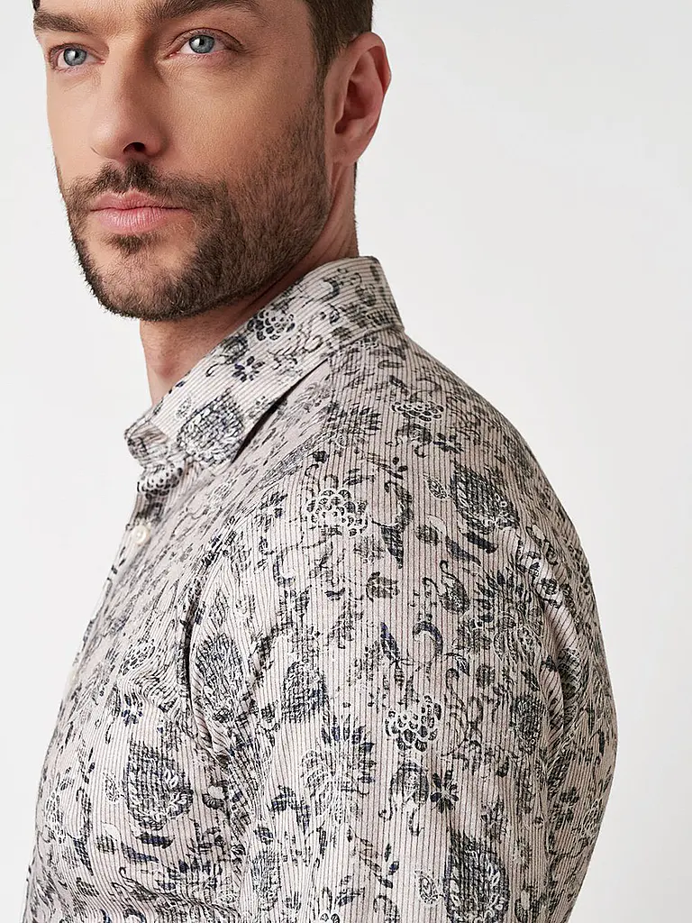 DESOTO | Chemise en jersey coupe slim | Beige