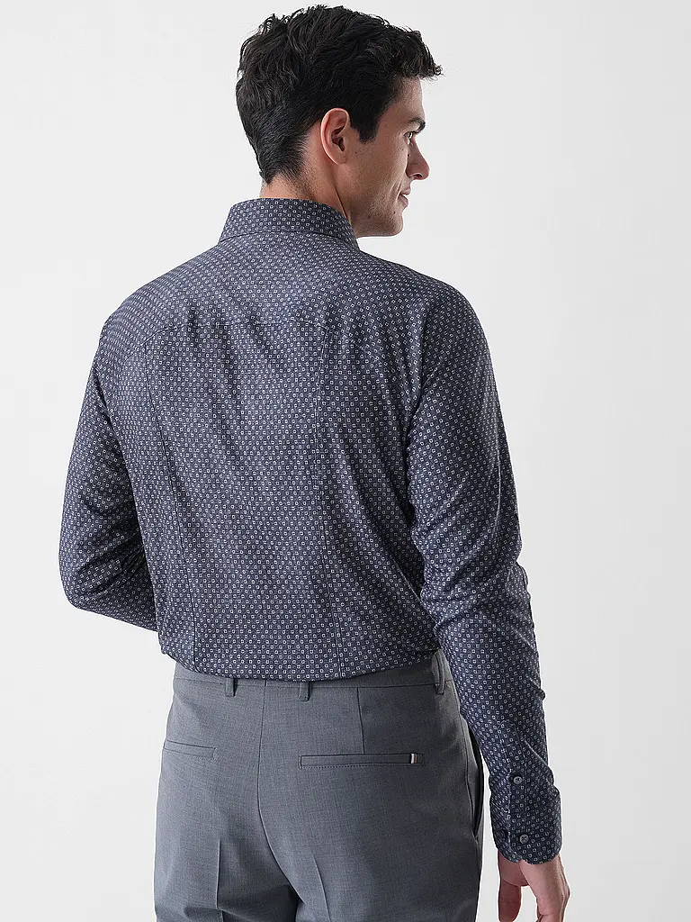 DESOTO | Chemise en jersey coupe slim | Bleu foncé