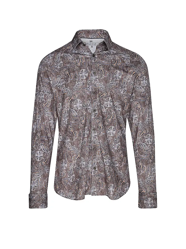DESOTO | Chemise en jersey Slim Fit | Marron