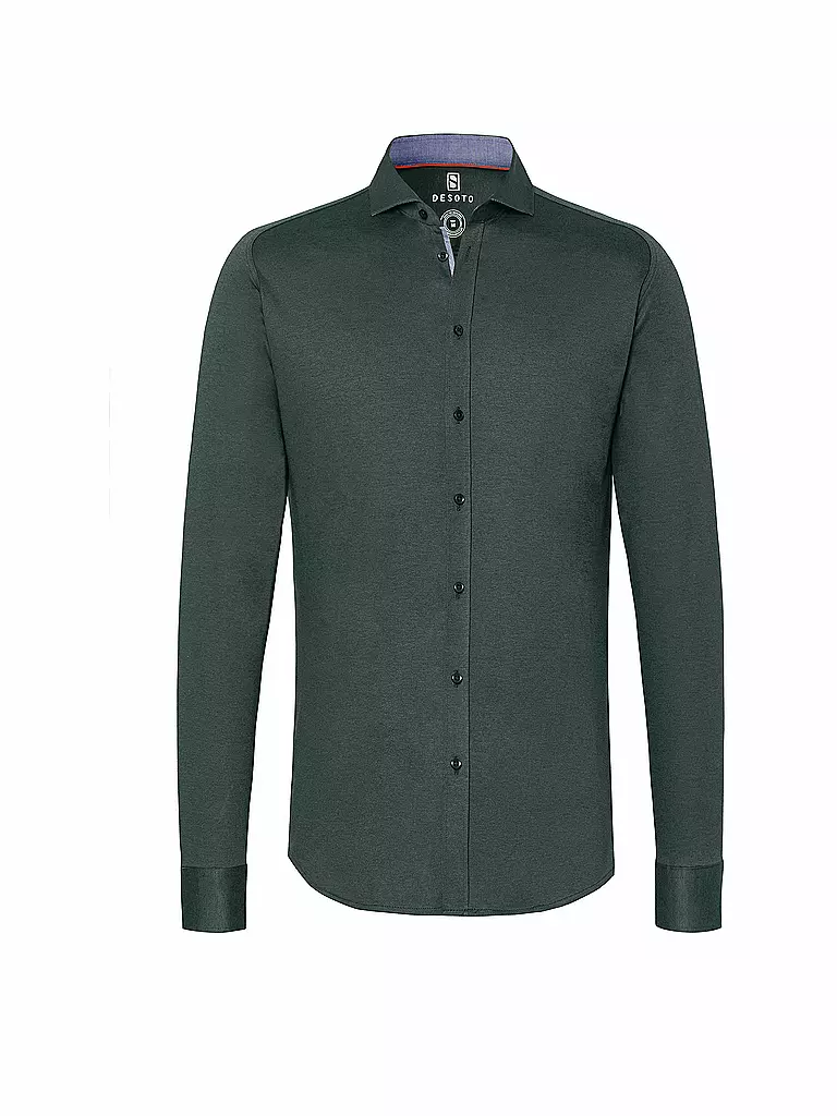 DESOTO | Jerseyhemd Slim Fit | Vert foncé