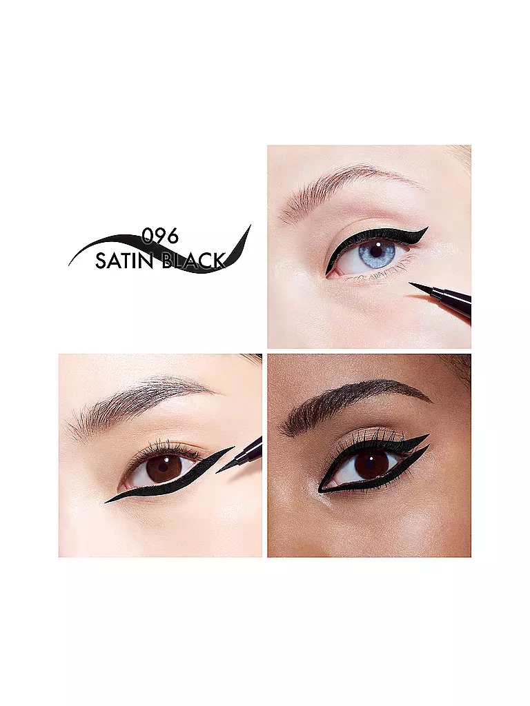 DIOR | Diorshow Liquid Liner Eyeliner feutre ultra-précis (096 Satin Black) | schwarz