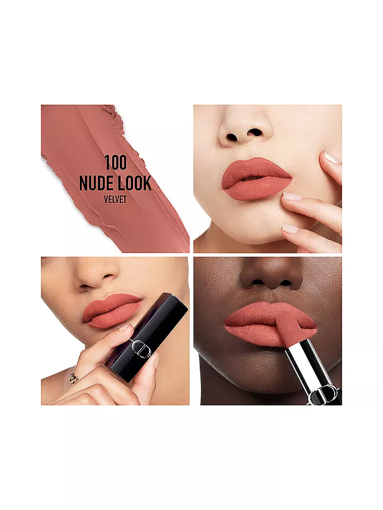 DIOR | Rouge à lèvres - Recharge Rouge Dior (100 Nude Look Velvet Finish) | rot