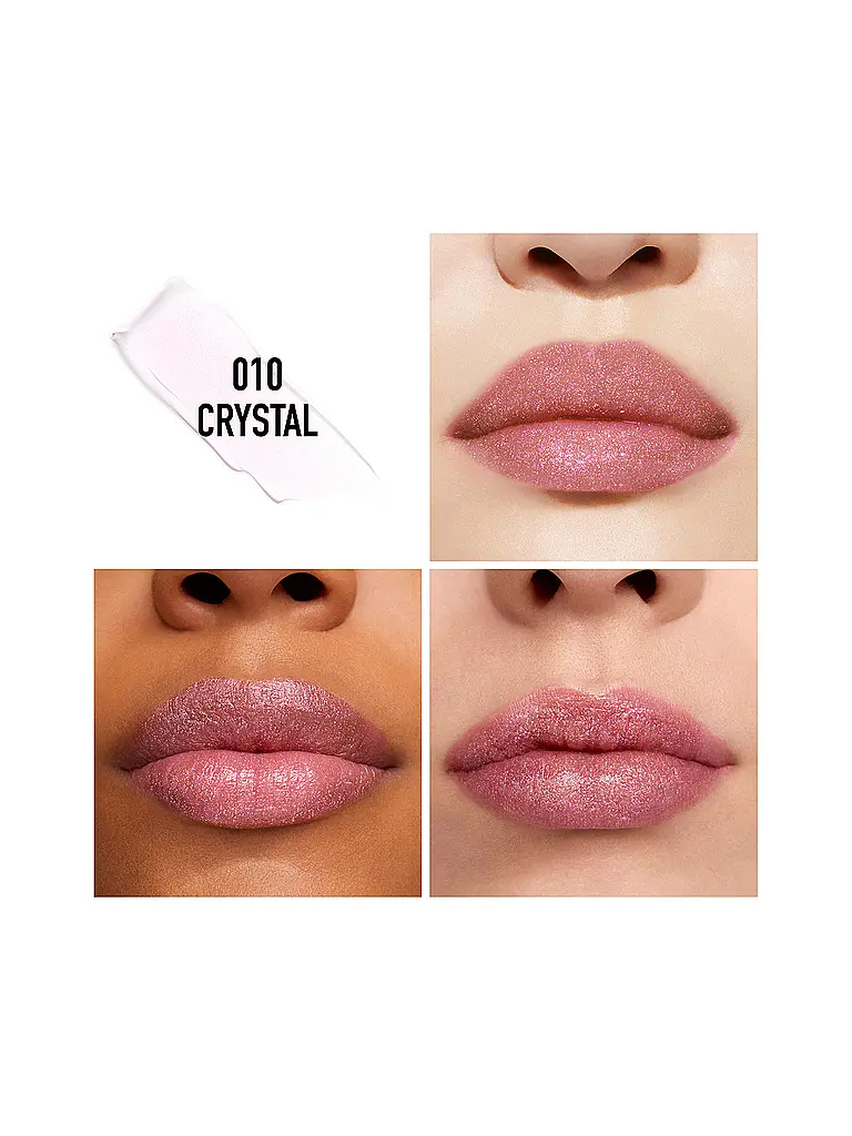 DIOR | Rouge Dior Édition Limitée Couture Rouge à Lèvres - Boîtier Doré et Stick Gravé (010 Crystal Fini) | Transparent