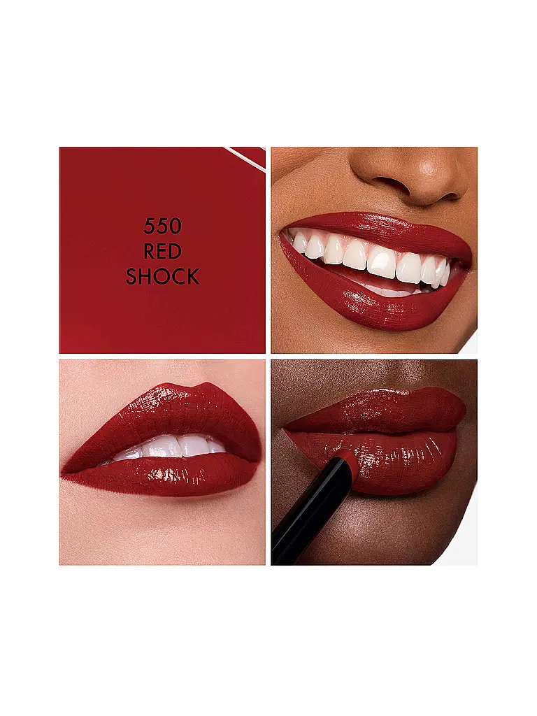 DIOR | Rouge Dior On Stage - Rouge à lèvres longue tenue et non desséchant au fini brillant (550 Red Schock) | 