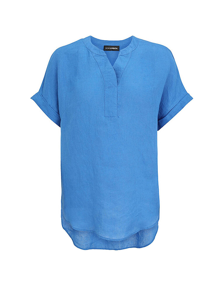 Blouse en lin bleu 46