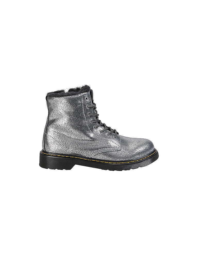 DR.+MARTENS+Boots+à+lacets+pour+enfants+1460+Y+SERENA+FOIL+argent+|+37