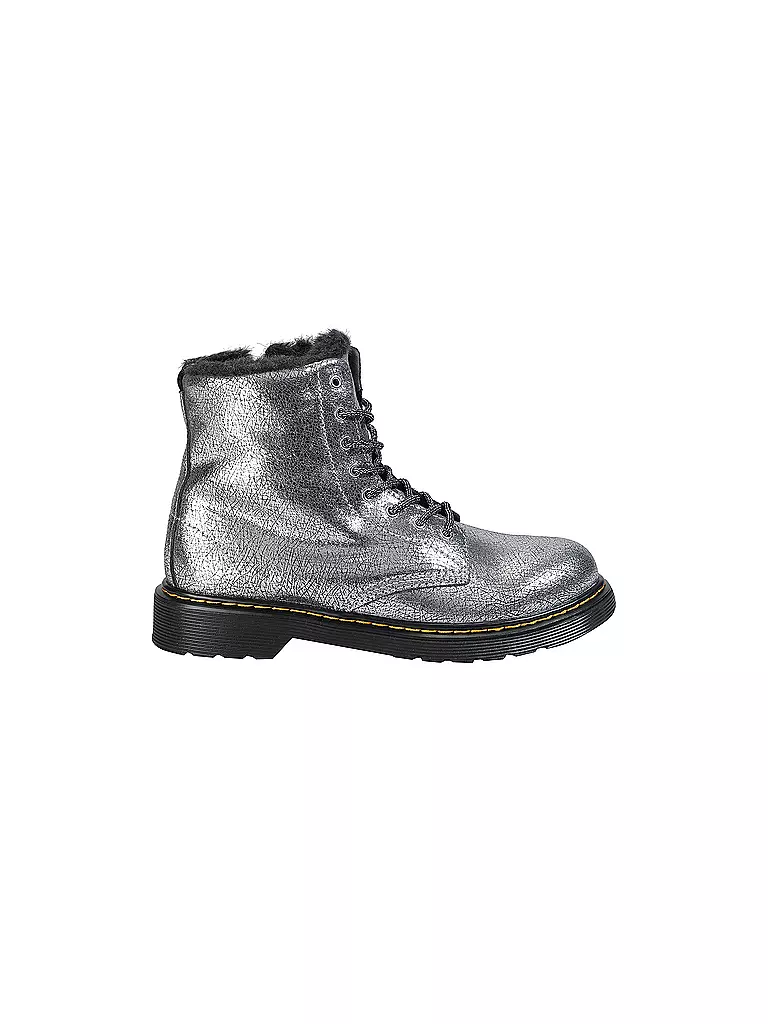 DR. MARTENS | Boots à lacets pour enfants 1460 Y SERENA FOIL | Argent