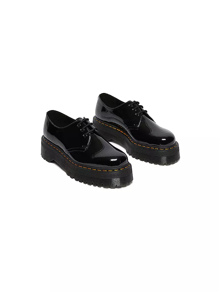 DR. MARTENS | Lack Plateau Schnürer 1461 Quad | Noir