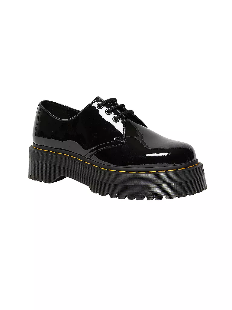 DR. MARTENS | Lack Plateau Schnürer 1461 Quad | Noir