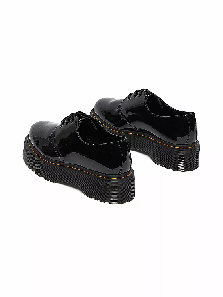 DR. MARTENS | Lack Plateau Schnürer 1461 Quad | Noir