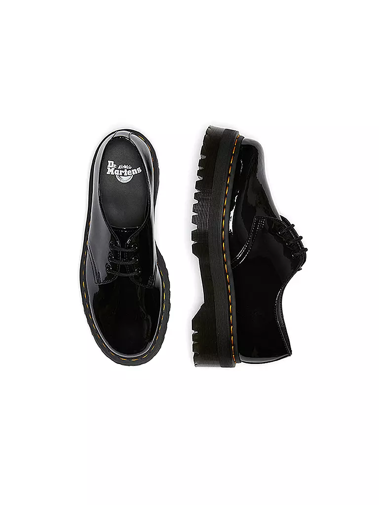 DR. MARTENS | Lack Plateau Schnürer 1461 Quad | Noir