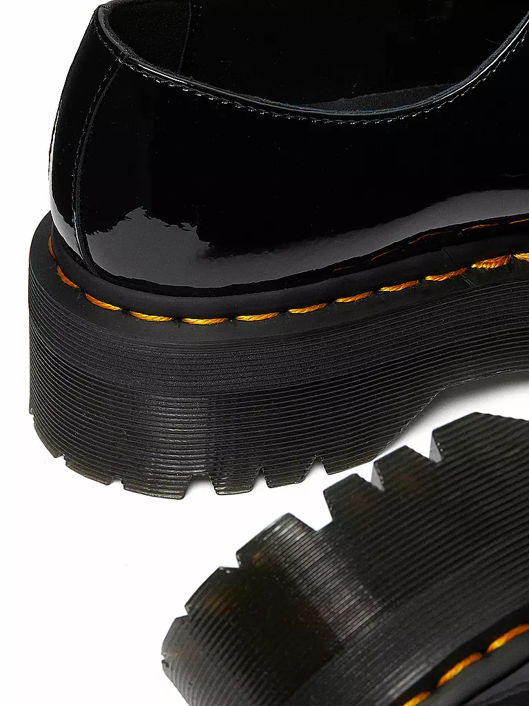 DR. MARTENS | Lack Plateau Schnürer 1461 Quad | Noir