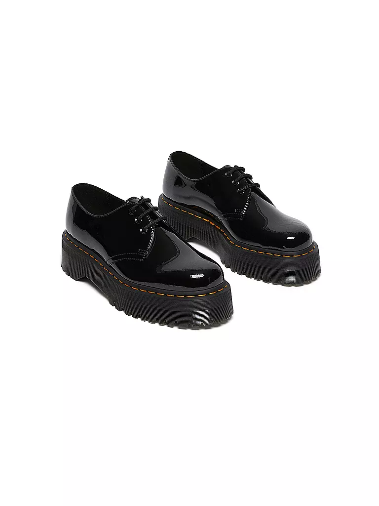 DR. MARTENS | Lack Plateau Schnürer 1461 Quad | Noir