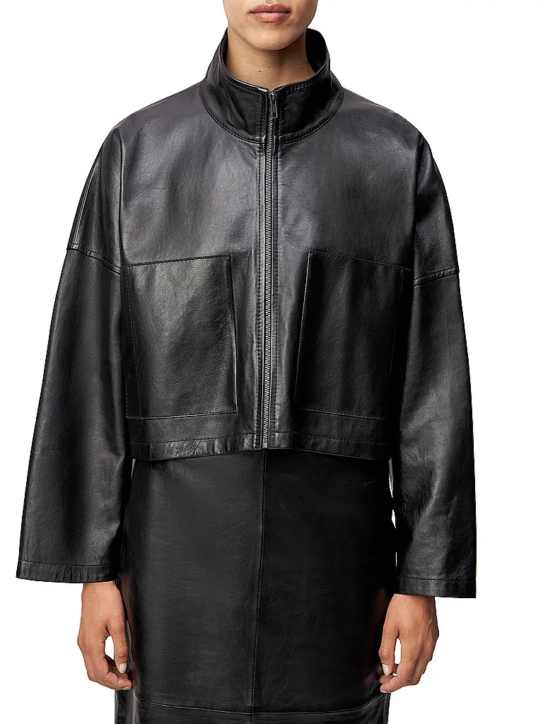 DRYKORN | Veste en cuir ELSTOW_1 | Noir