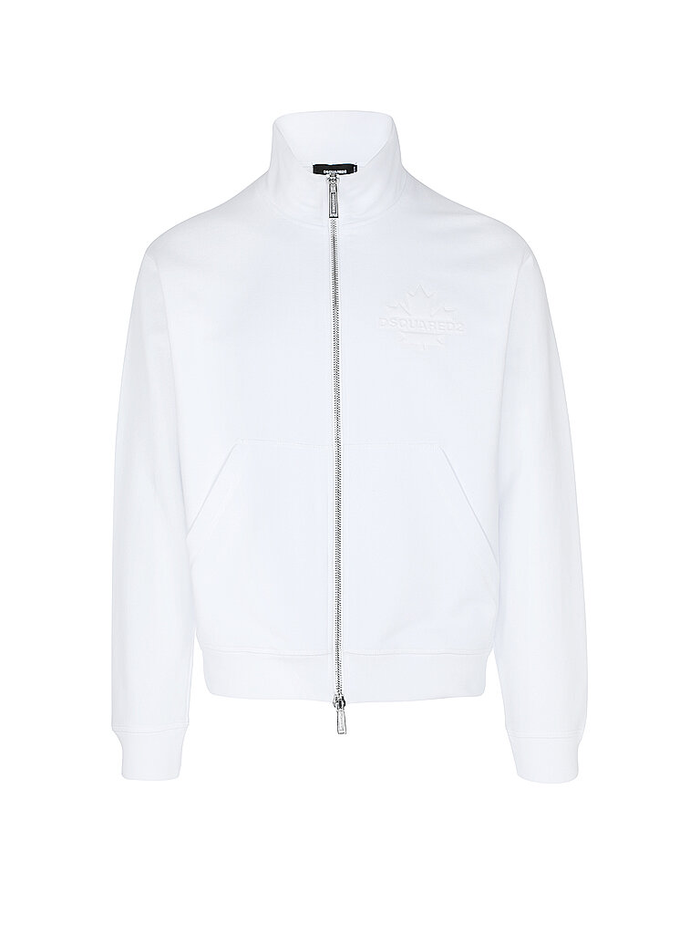 Sweat-shirt zippé blanc L