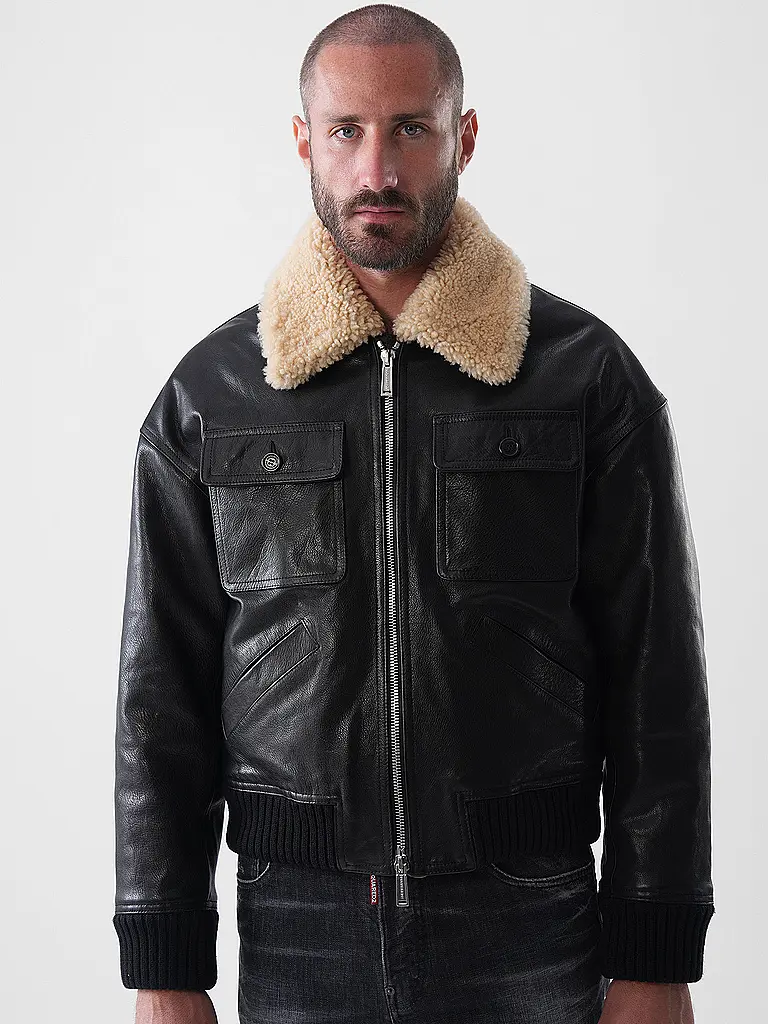 DSQUARED2 | Blouson en cuir AVIATEUR | 