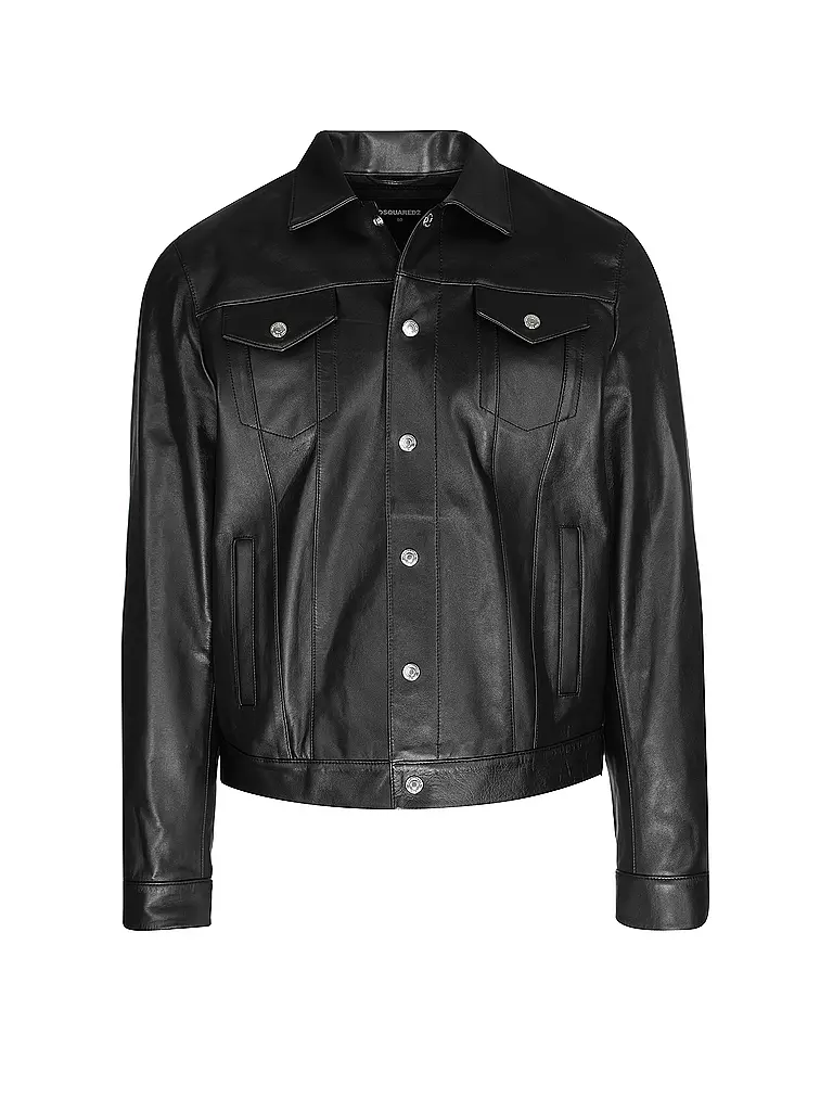 DSQUARED2 | Veste en cuir DAN JEAN | schwarz