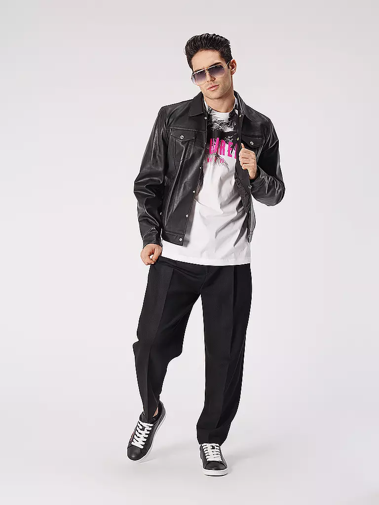 DSQUARED2 | Veste en cuir DAN JEAN | schwarz
