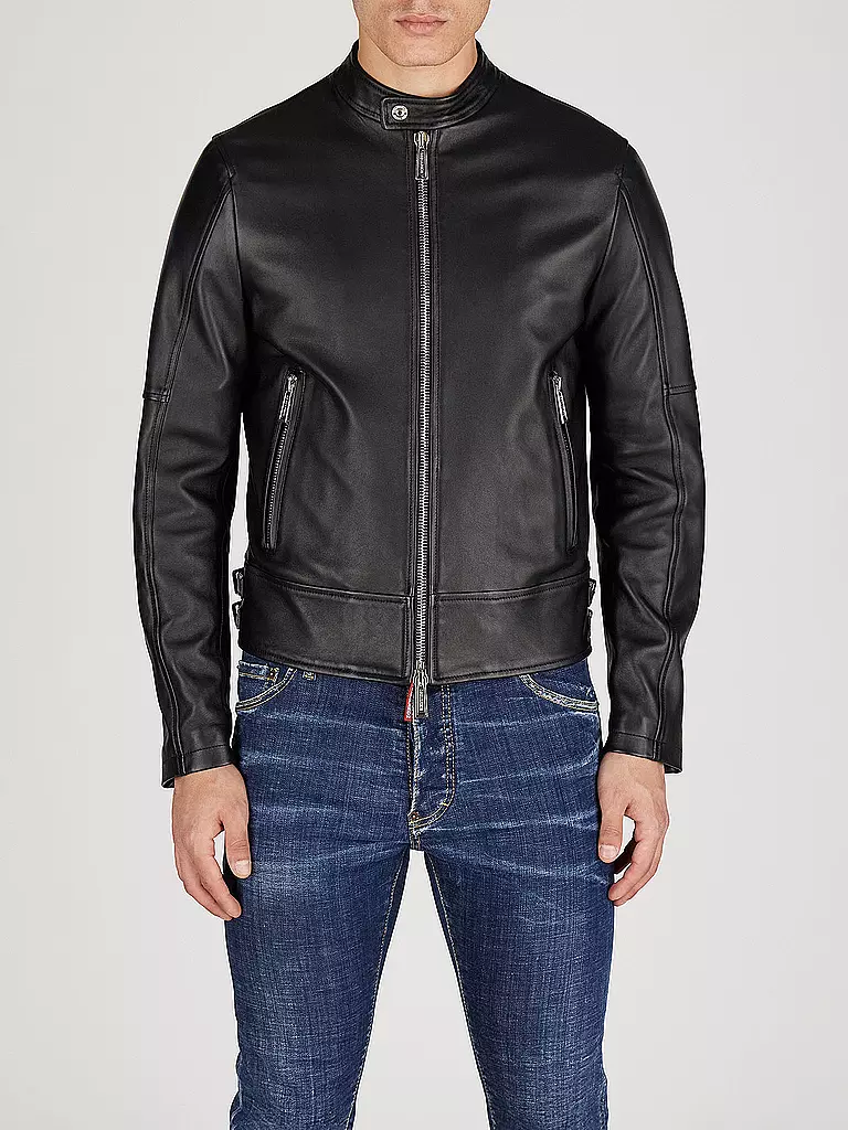 DSQUARED2 | Veste en cuir | schwarz