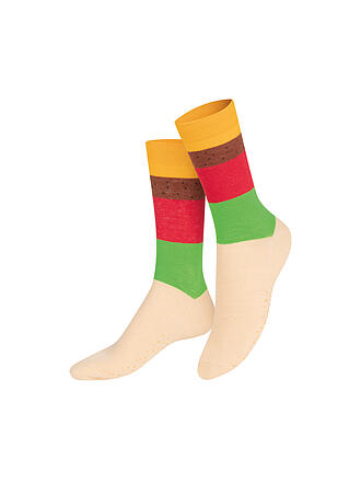 EAT MY SOCKS | Chaussettes 36-45 CHEESEBURGER rougejaunevert