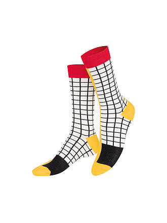 EAT MY SOCKS | Chaussettes 36-45 FRENCH FRIES jaune noir et blanc