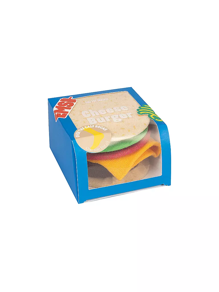 EAT MY SOCKS | Chaussettes 36-45 CHEESEBURGER rougejaunevert | Multicolore