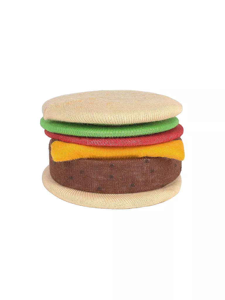 EAT MY SOCKS | Chaussettes 36-45 CHEESEBURGER rougejaunevert | 