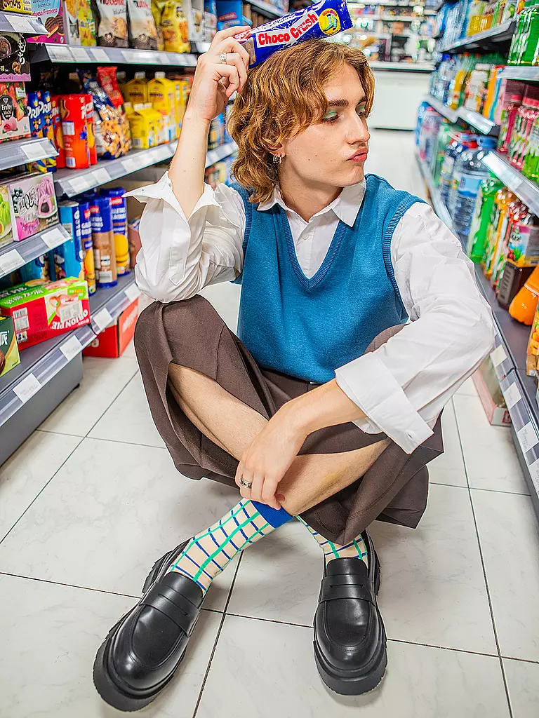 EAT MY SOCKS | Chaussettes 36-45 CHOCO CRUSH rouge rosâtre marron | 