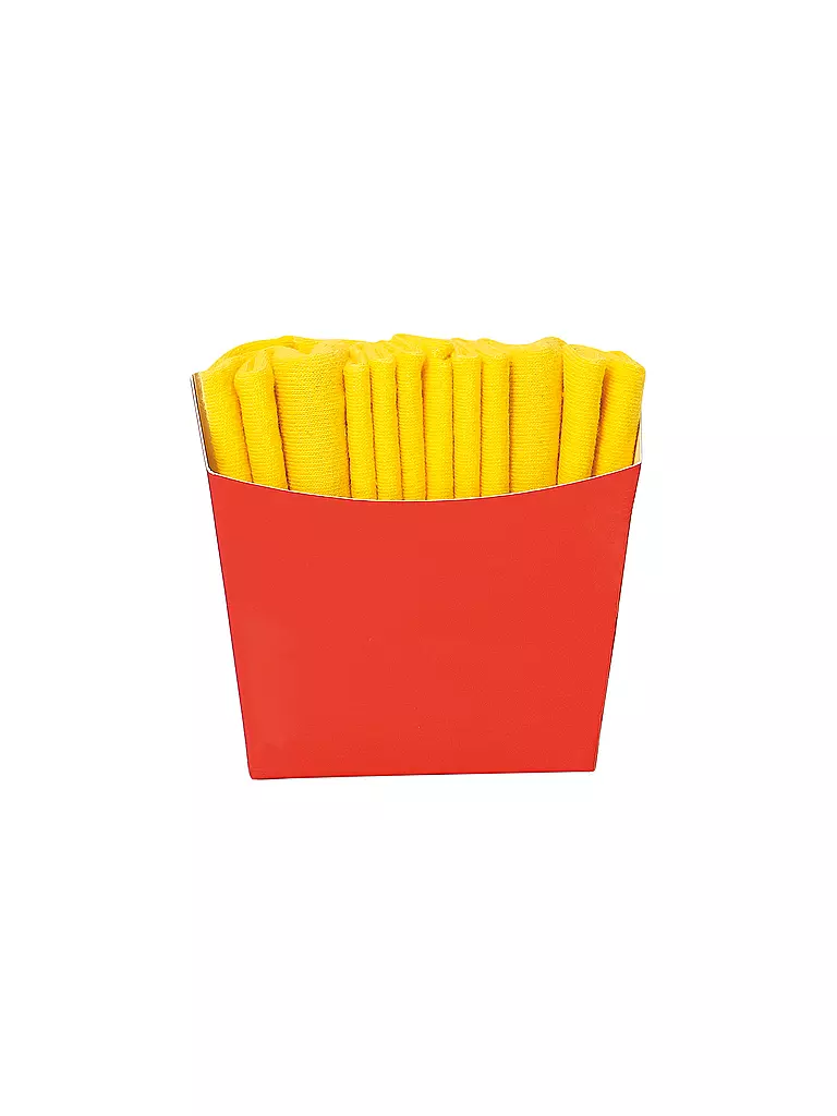 EAT MY SOCKS | Chaussettes 36-45 FRENCH FRIES jaune noir et blanc | 