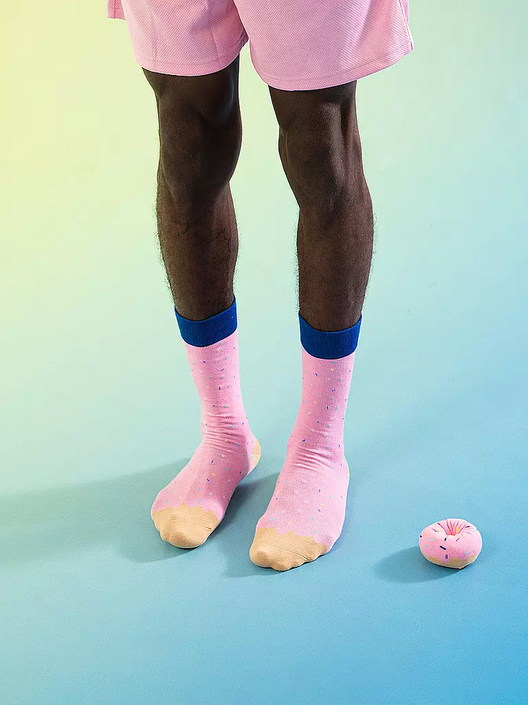 EAT MY SOCKS | Chaussettes 36-45 JOES DONUT STRAWBERRY rose | 