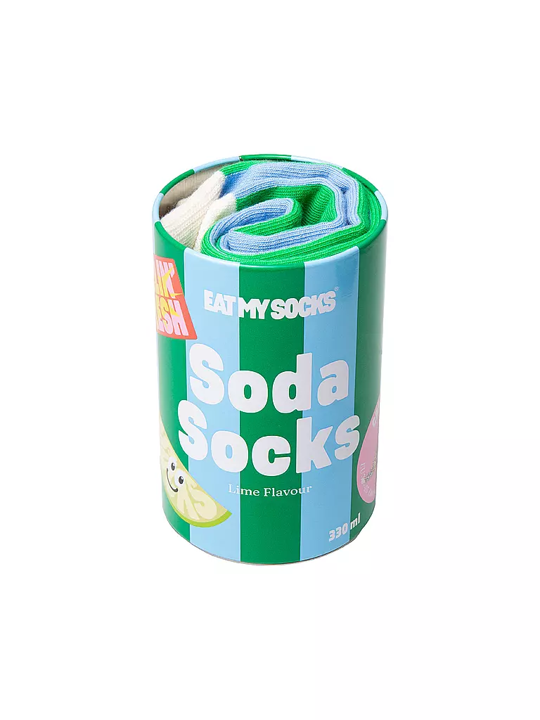 EAT MY SOCKS | Chaussettes 36-45 SODA LIME vert bleu | 