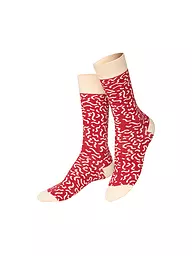 EAT MY SOCKS | Chaussettes 36-45 SUPREME SALAMI rouge beige | Rouge