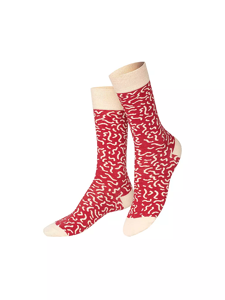 EAT MY SOCKS | Chaussettes 36-45 SUPREME SALAMI rouge beige | rot