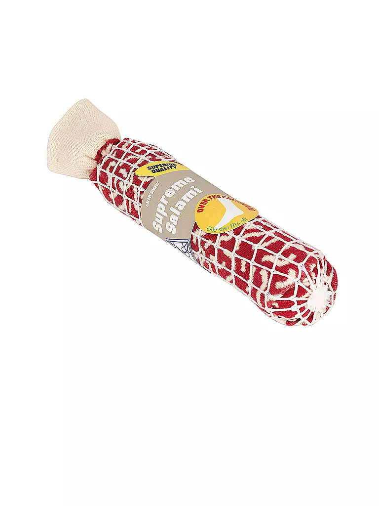 EAT MY SOCKS | Chaussettes 36-45 SUPREME SALAMI rouge beige | rot