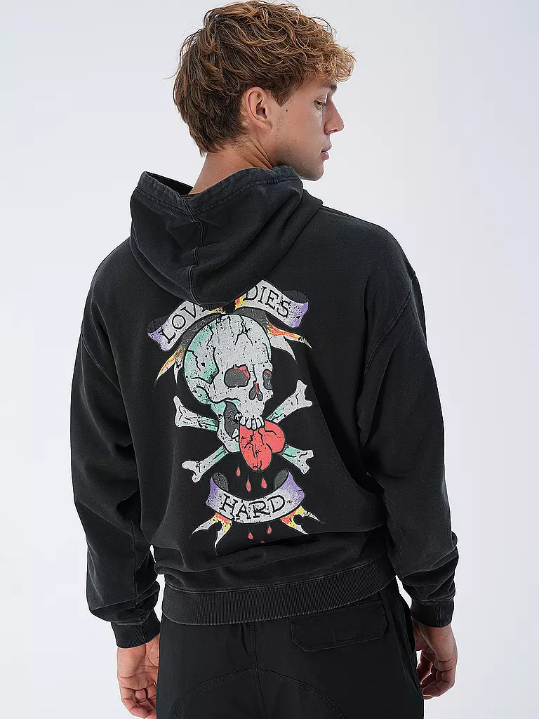 ED HARDY | Kapuzensweater - Hoodie LOVE DIES HARD  | Noir