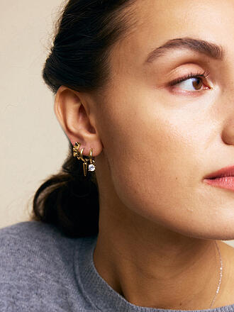 EDBLAD | Boucles d'oreilles PEAK HOOPS ICON ONE HEART Or