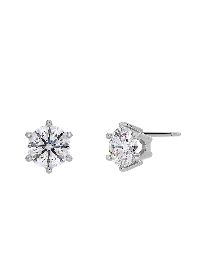 Boucles d'oreilles CROWN STUDS Large Steel argent