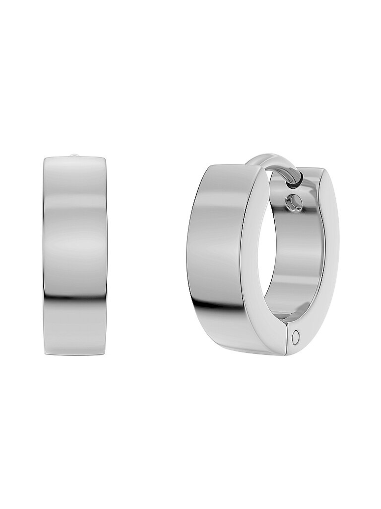 Boucles d'oreilles FAVE HOOPS Steel argent