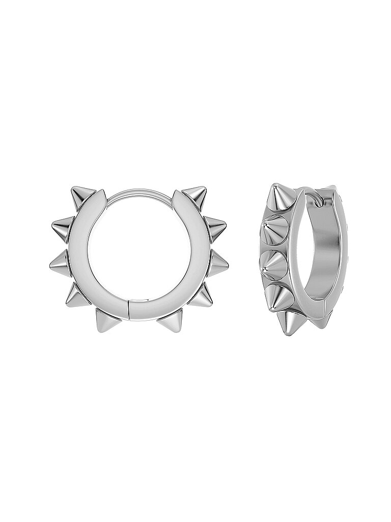 Boucles d'oreilles PEAK HOOPS ICON Large Steel argent